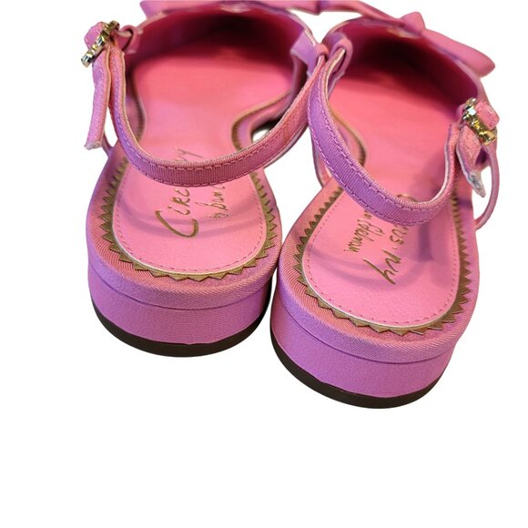 Circus by Same Edelman Lafayette Bow Pointed Toe Slingback Flats - Picture 5 of 11